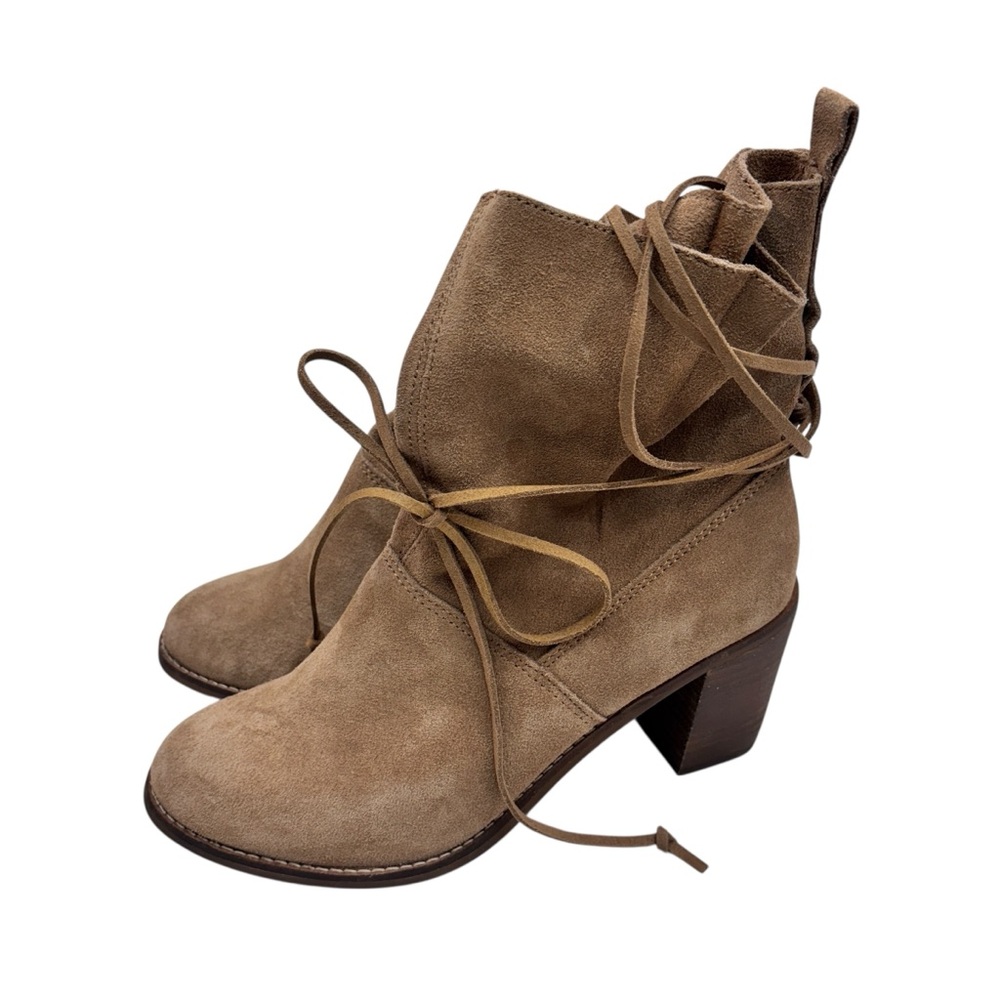 TOMS Women’s Mila Toffee Suede Boots Booties Sz 8.5